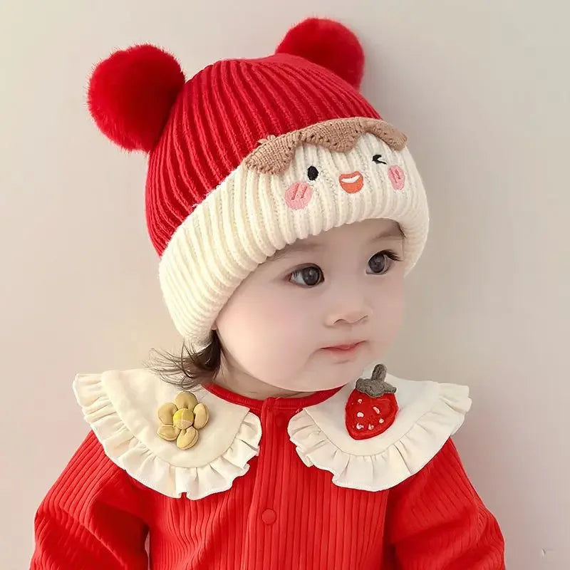 Cartoon Bear Ears Winter Baby Hat