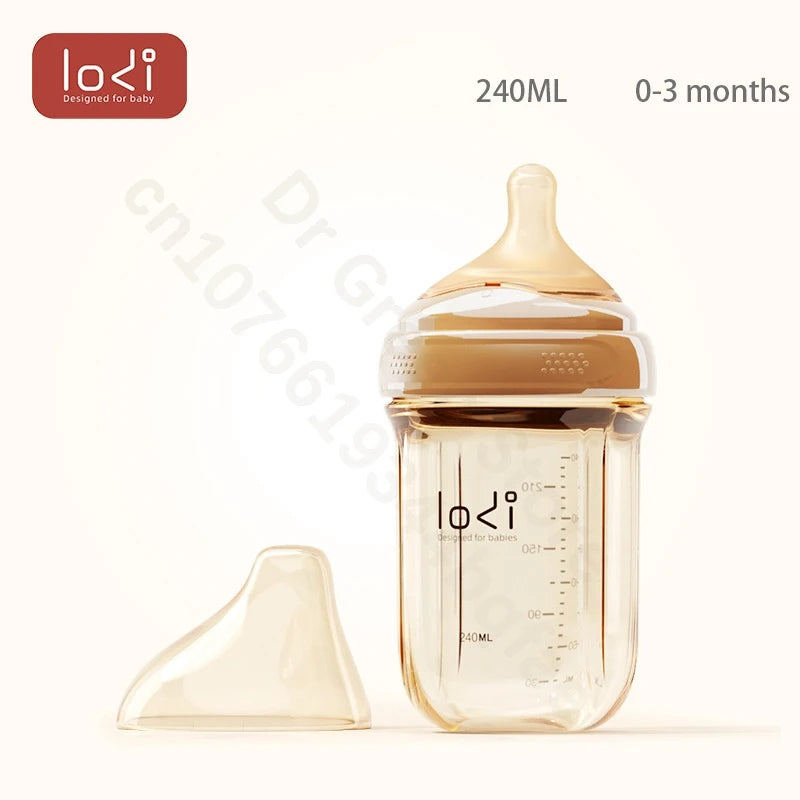 LODI Little Elephant Baby Bottle Wide Mouth PPSU Removable/Washable Bottle Double row of air holes Nipple/Duckbill Bottle
