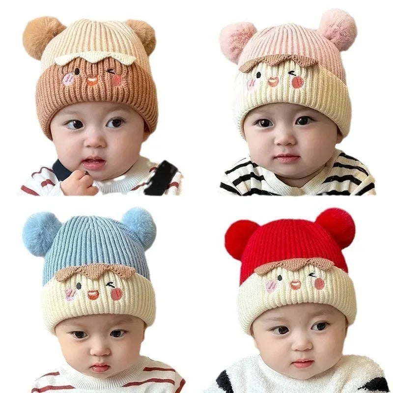 Cartoon Bear Ears Winter Baby Hat