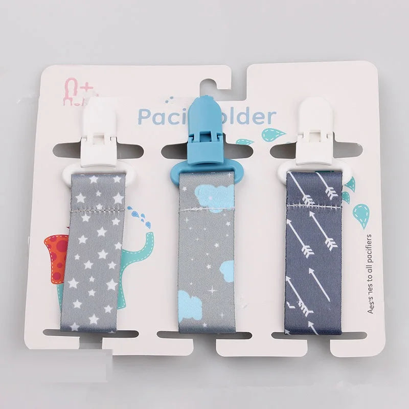 3 Pcs Baby Pacifier Clips Set