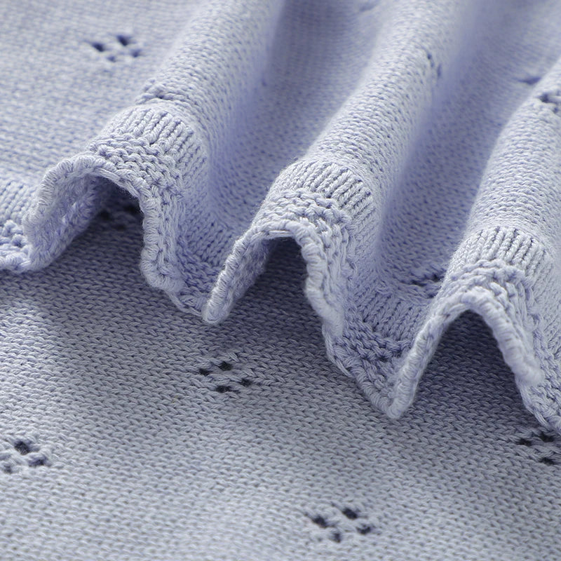 Baby Blankets Newborn 90*70cm Ultra-Soft Cotton Knitted Swaddle Wrap Blanket for Infant Toddler Boys Girls Throw Receiving Quilt