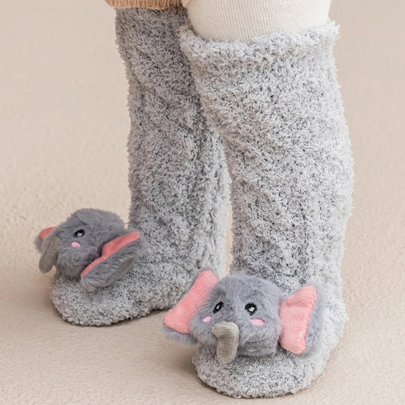 Coral Velvet Baby Knee High Socks