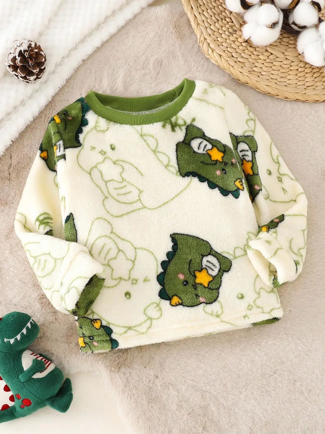 Autumn Winter Dinosaur Print Sweater