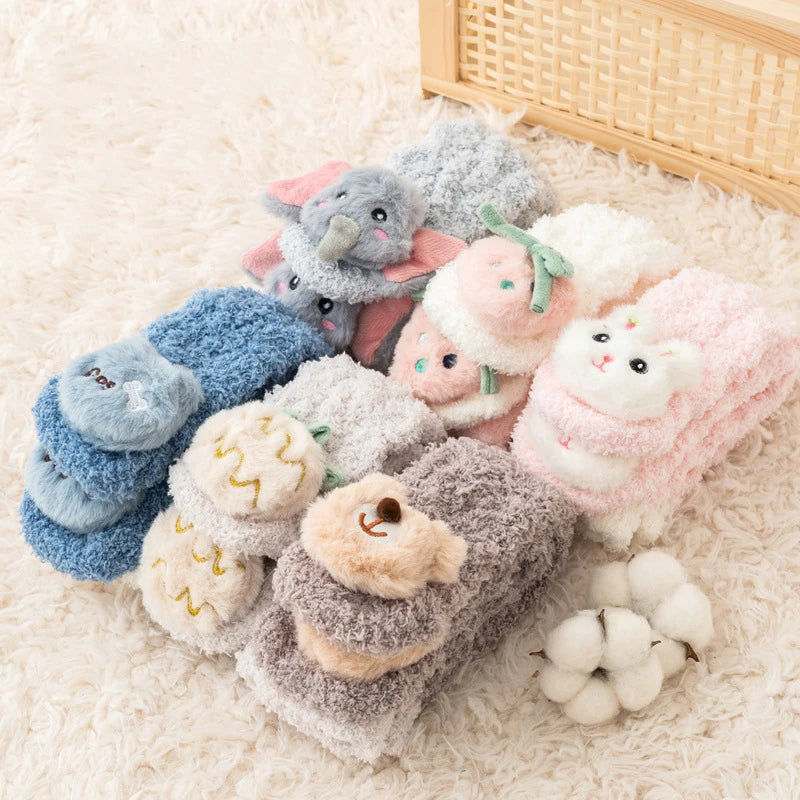 Coral Velvet Baby Knee High Socks