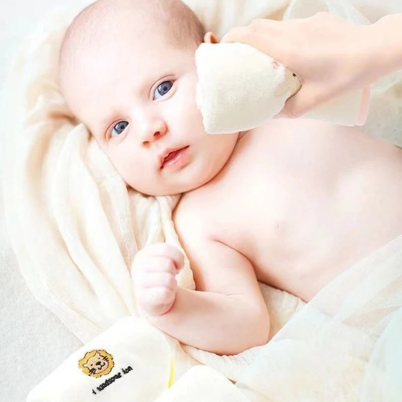 5pcs Baby Towel Set Soft Skin Friendly Drool Towel for Newborn Items Coral Fleece Absorbent Baby Squares Face Towel 25x25cm