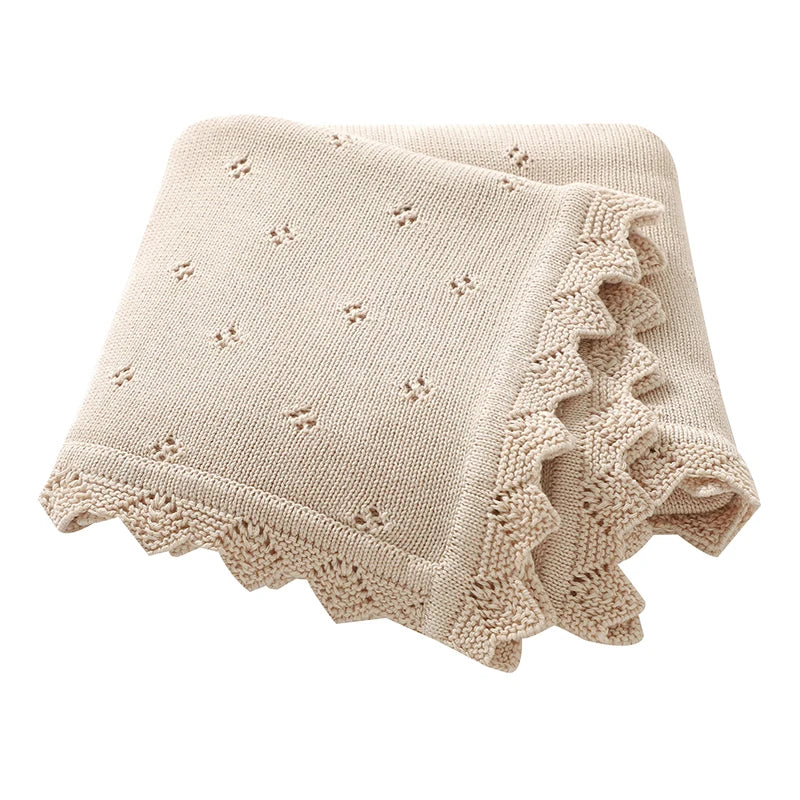 Baby Blankets Newborn 90*70cm Ultra-Soft Cotton Knitted Swaddle Wrap Blanket for Infant Toddler Boys Girls Throw Receiving Quilt