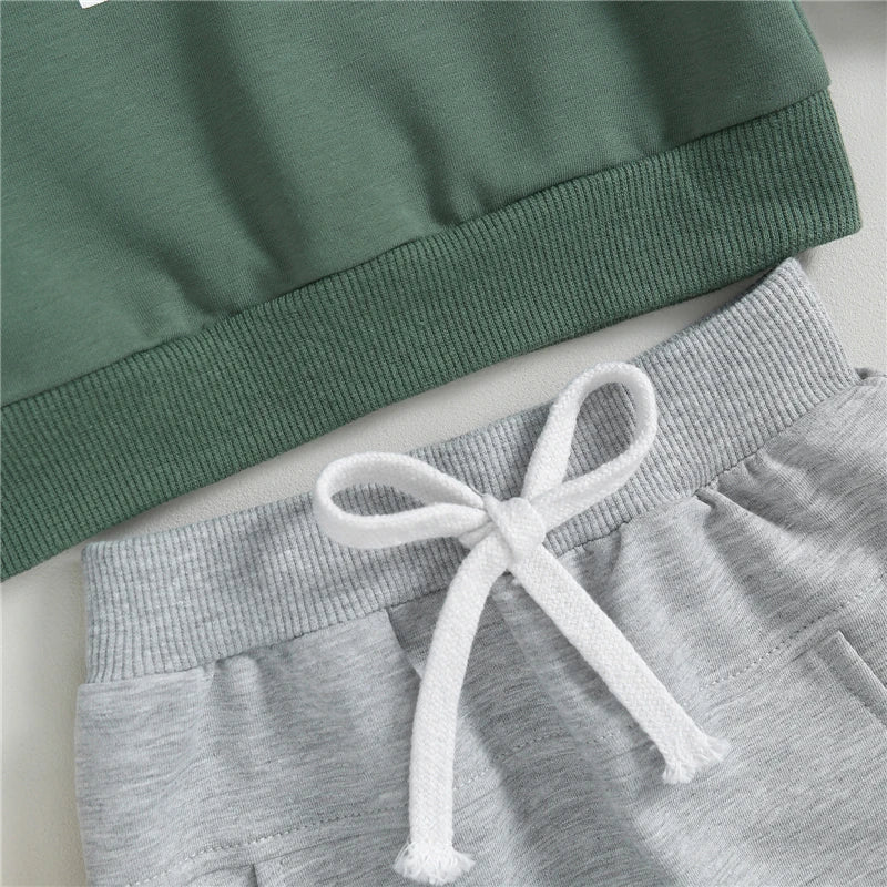 Autumn Baby Clothing Set Cotton Letter Print Boys Hoodie Suit Toddler Boys Clothes Set 2Pcs Sweatshirt+Jogger Pants Set