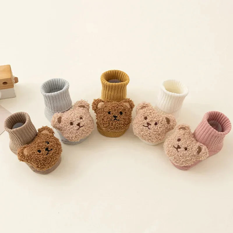 Cute Cartoon Bear Baby Socks 0-1Y