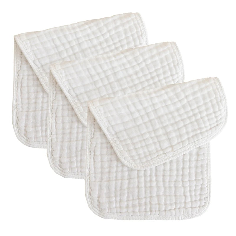 Muslin Newborn Towel Baby Items White 6 Layers Kids Hand Face Towels 100% Cotton Baby Bibs Burp Cloth 1/3Pcs 25*50cm