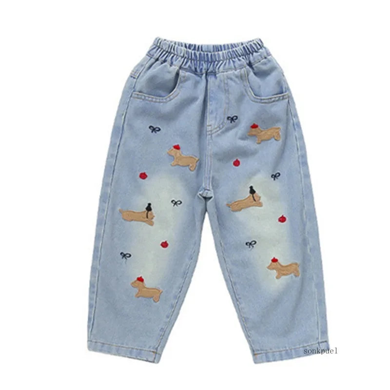 Butterfly Embroidery Jeans