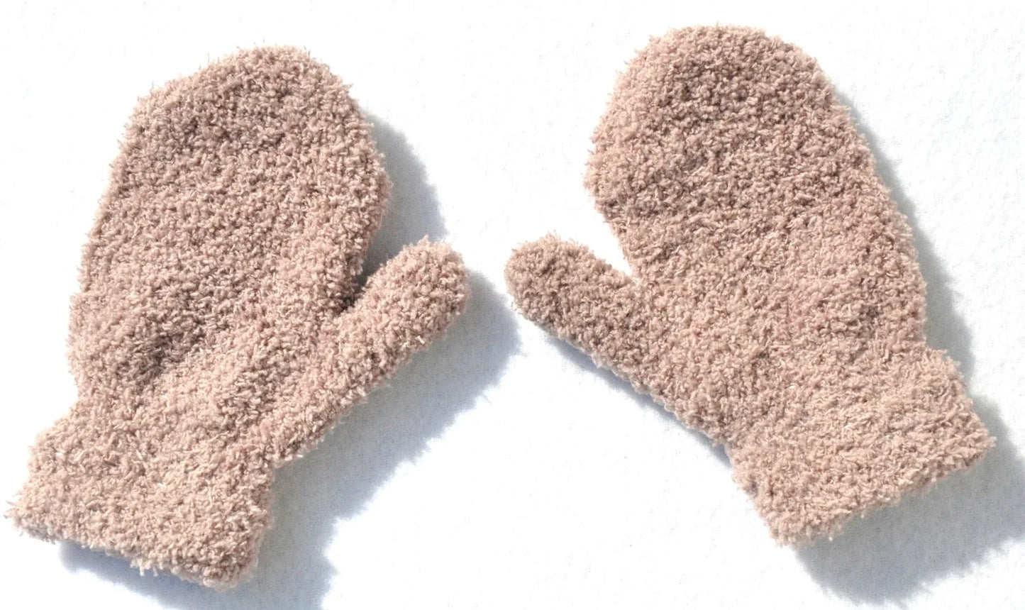 Kids Winter Warm Knitted Mittens 1-4years Khaki White Gray Baby Girls Baby Boys Velvet Thick Gloves Dropshipping KF197