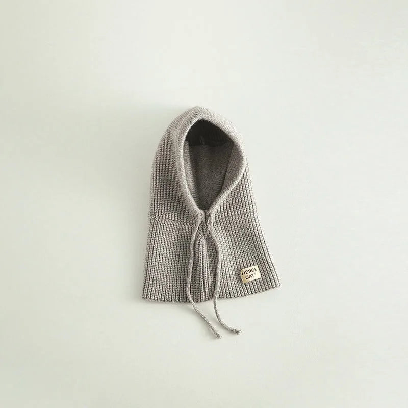 Winter Baby Balaclava Hat Knit Kids Beanie Hat for Baby Girls Boys Hat Scarf Earflap Hat Hooded Scarf Knitted Cap
