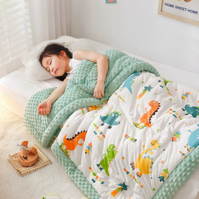 Winter Warm Baby Quilt Comforter Quilted Blanket Summer Soft Nap Cover Bed Thick Blanket Newborn Infant Swaddle Wrap Bedding