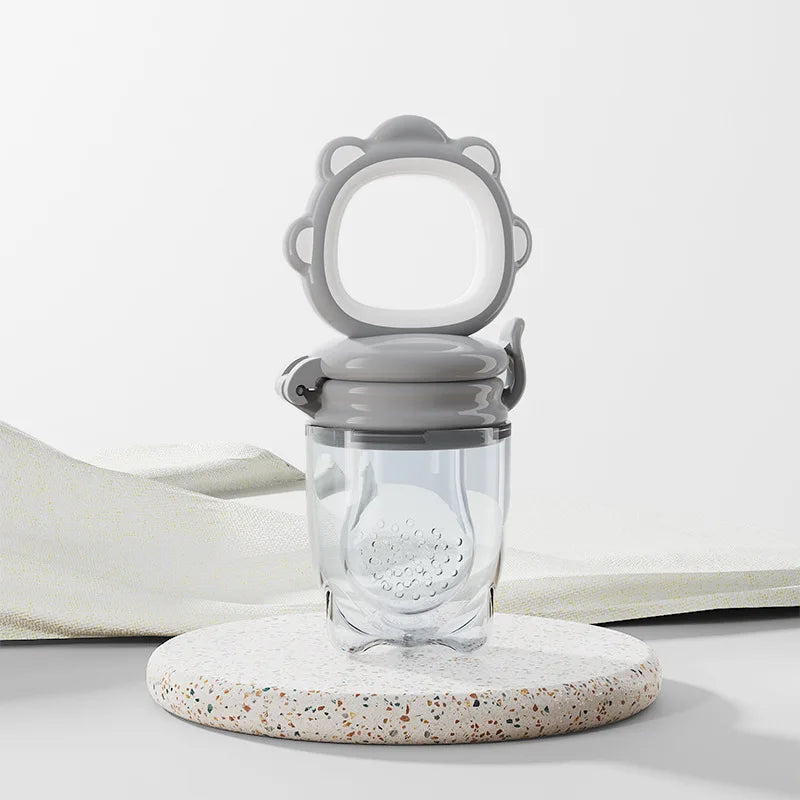 New Mould Fruit & Vegetable Feeder with Silicone Mesh Cartoon Lion Food Feeder Juice Feeding Teething Utensils Baby Items