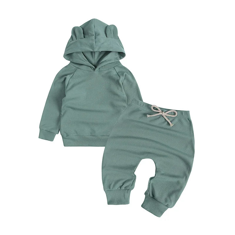 Kids Boys Girls Pajamas Set Children Sleepwear Pajamas Flared Pants Sets Long Sleeve Cotton Baby Clothes Spring Autumn Clothing