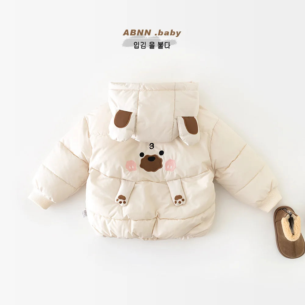 Cartoon Bear Hooded Baby Jacket