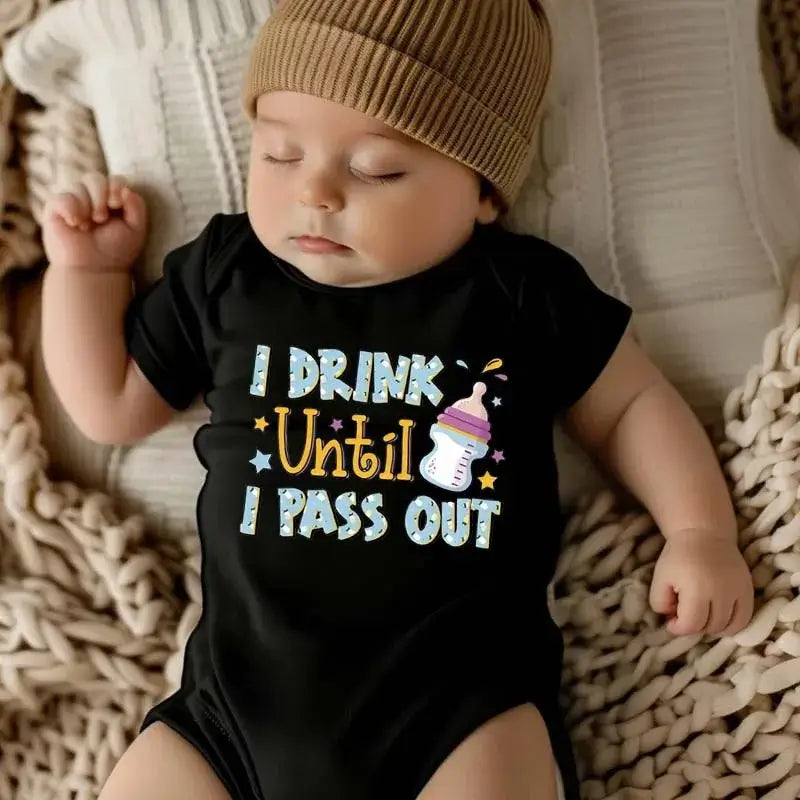 Baby Milk Bottle Printed Bodysuit