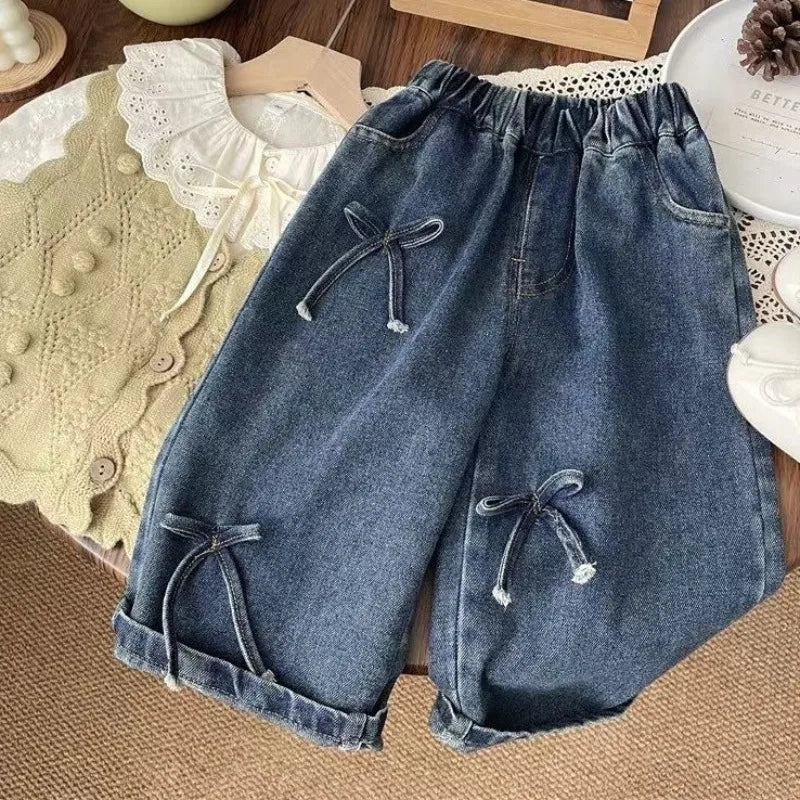 Bow Wide Leg Jeans