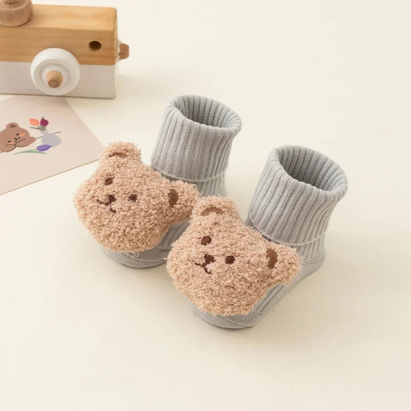 Cute Cartoon Bear Baby Socks 0-1Y