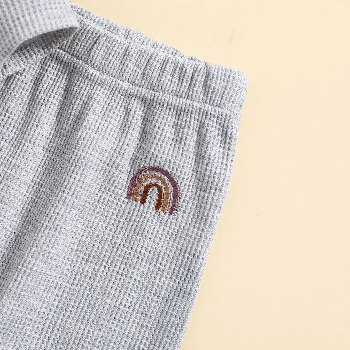INS Infant Baby Boy Girl Rainbow Clothes Set Long Sleeve Cotton Sweatshirts Tops+Spring Pant Newborn Boy Outfits Autumn Clothing