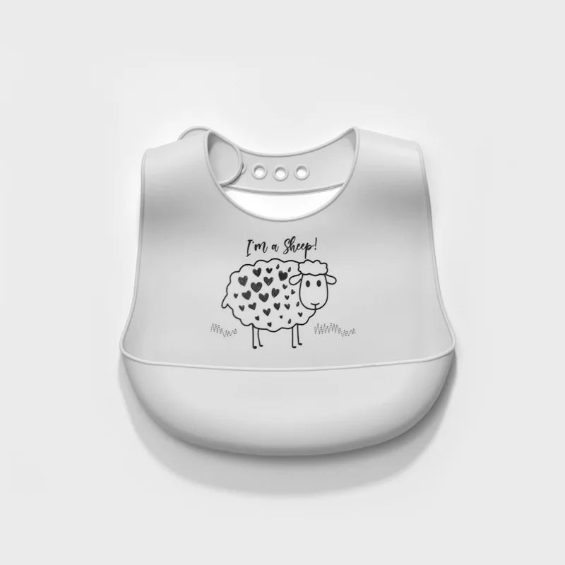 Baby Silicone Bib Waterproof Infant Bibs Fashionable Newborn Feeding Cloth Toddle Bibs Adjustable Saliva Towel For Boys Girls