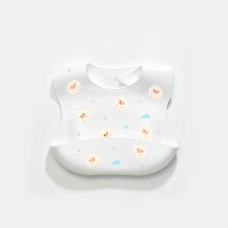 Baby Silicone Bib Waterproof Infant Bibs Fashionable Newborn Feeding Cloth Toddle Bibs Adjustable Saliva Towel For Boys Girls