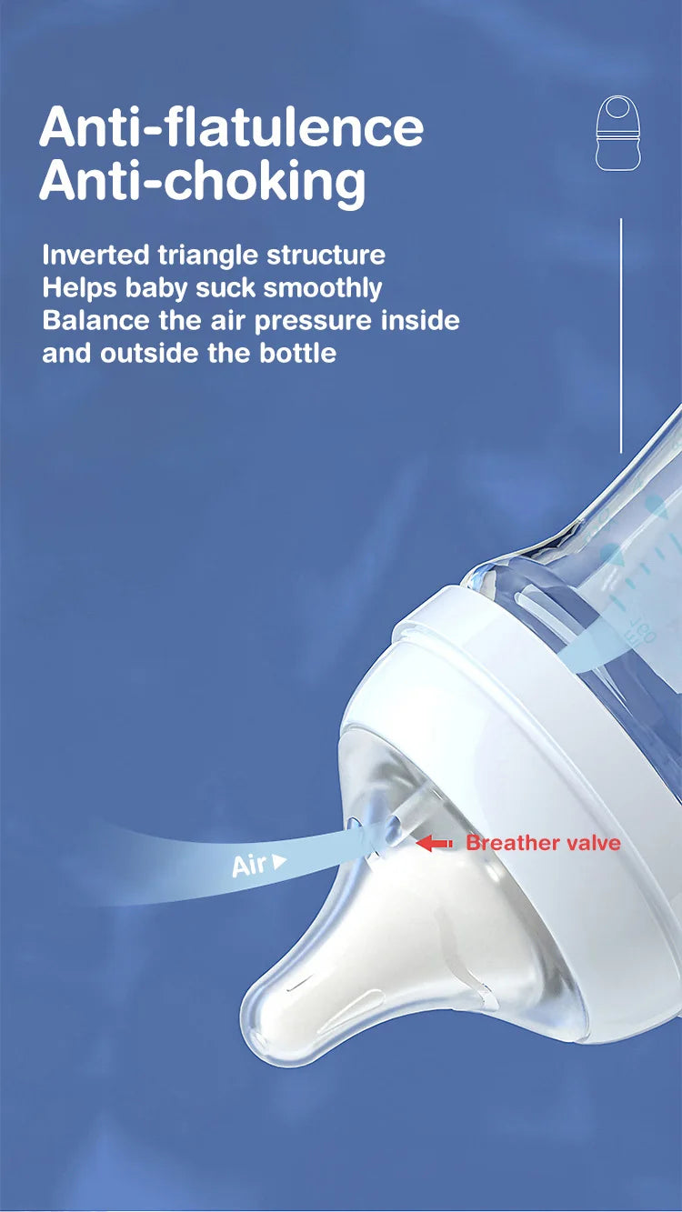 Anti-Choke Glass Baby Bottle 160ml