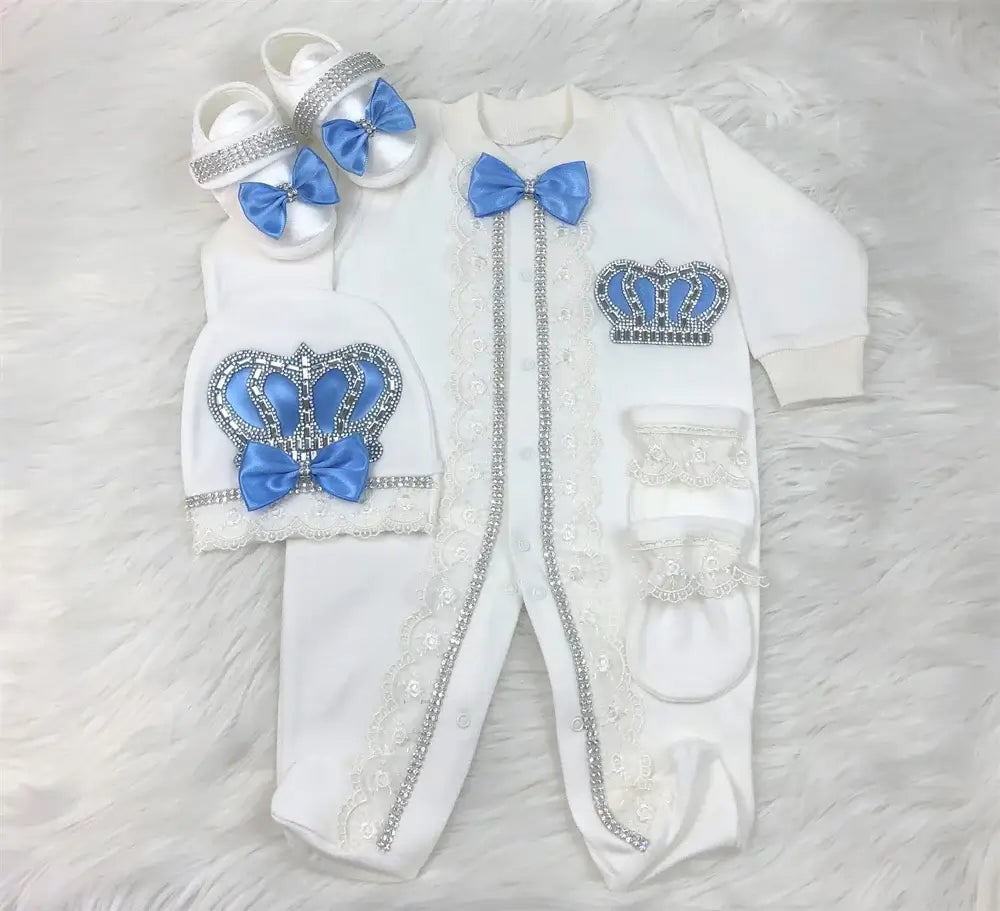 4pcs Butterfly Jewelry Baby Romper Set