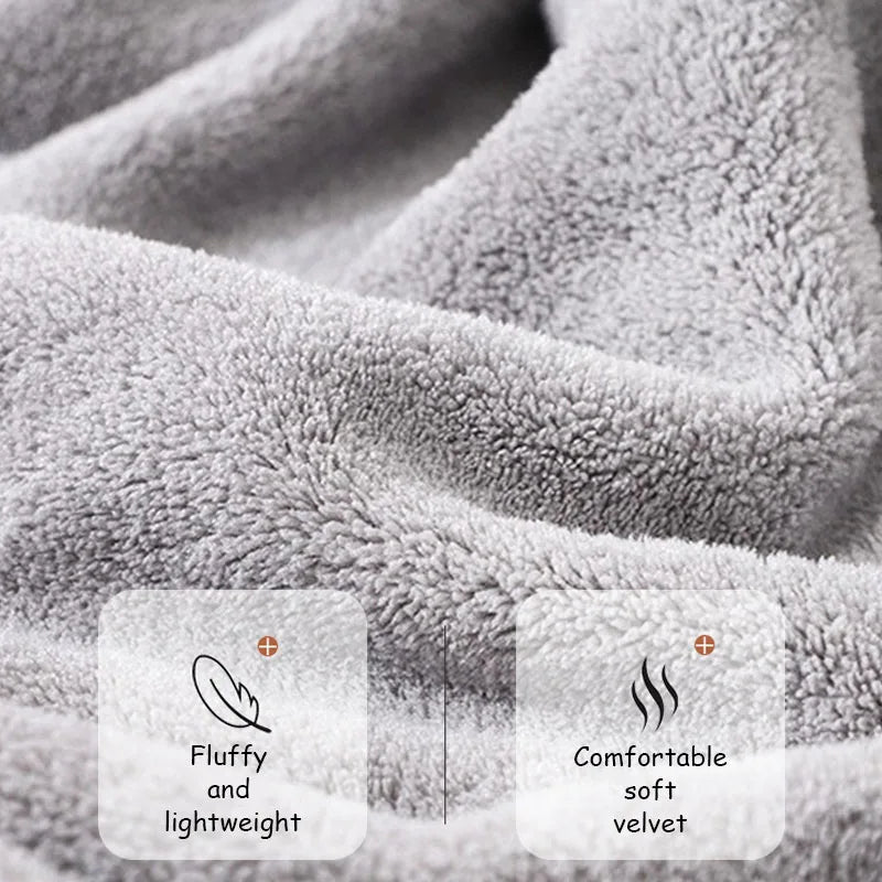 Toddler Bathrobe with Hood Boy Girl Infant Bath Towel Blankets Swaddle Cartoon Coral Fleece Towel Blanket Newborn Kids Bedding