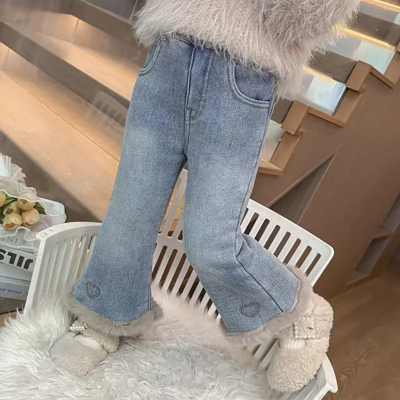 Flared Fleece-Lined Jeans