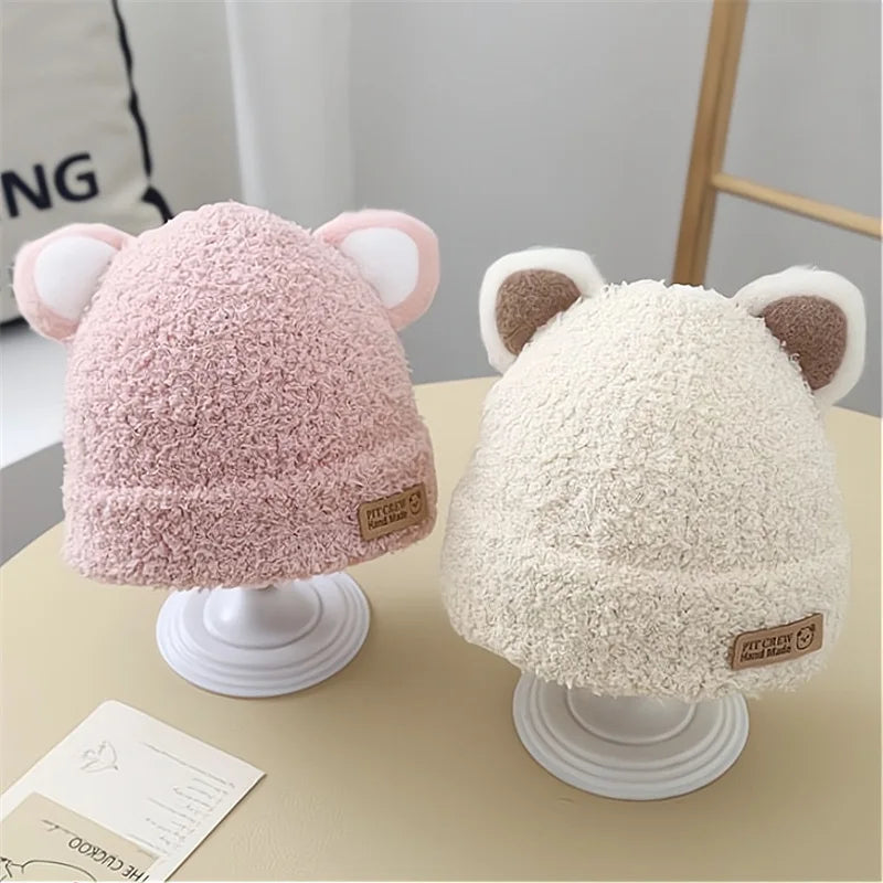 Windproof Baby Bear Earflap Beanie