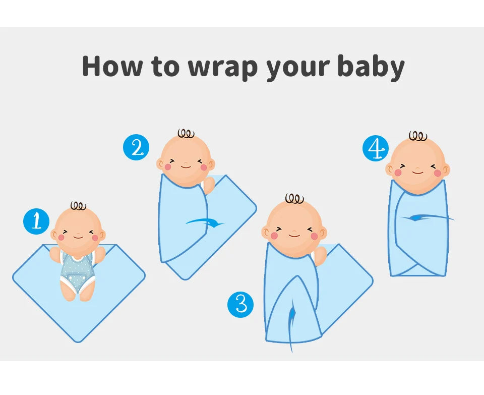 Knitted Cotton Baby Swaddle Blanket 90x70cm