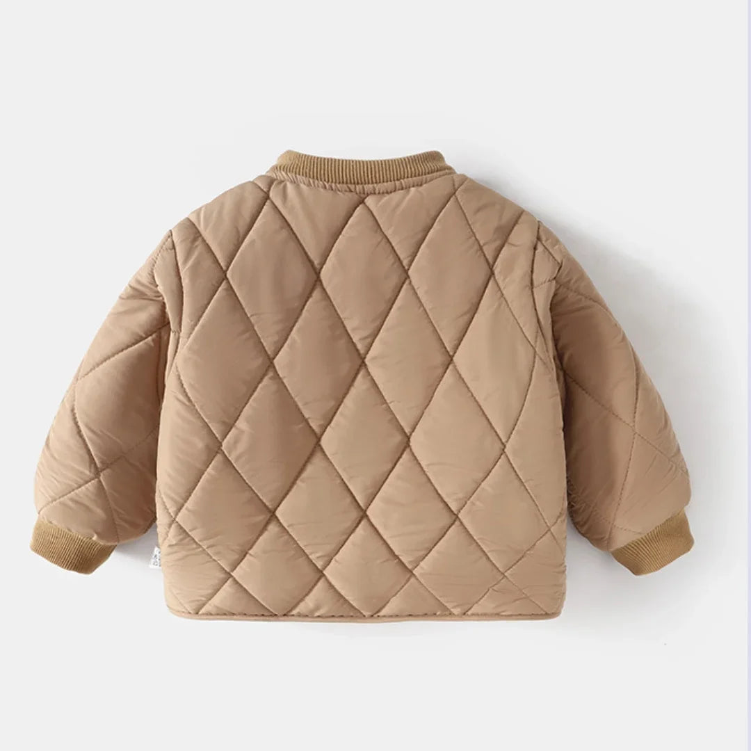 Diamond Quilted Bear Kids Jacket