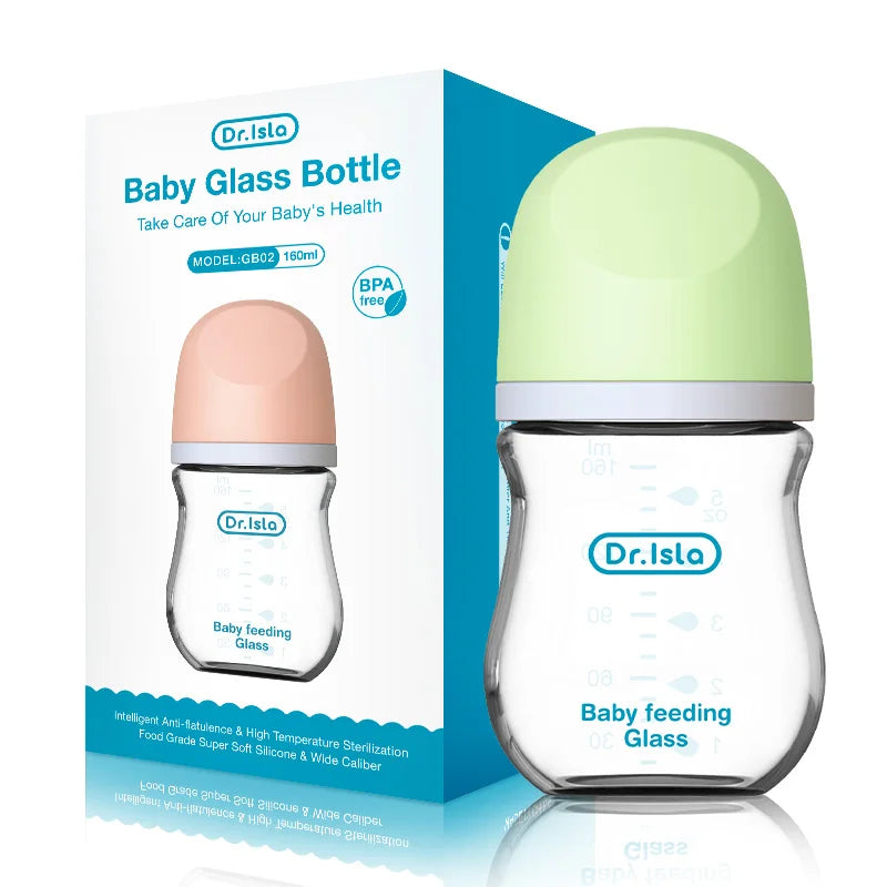 Anti-Choke Glass Baby Bottle 160ml