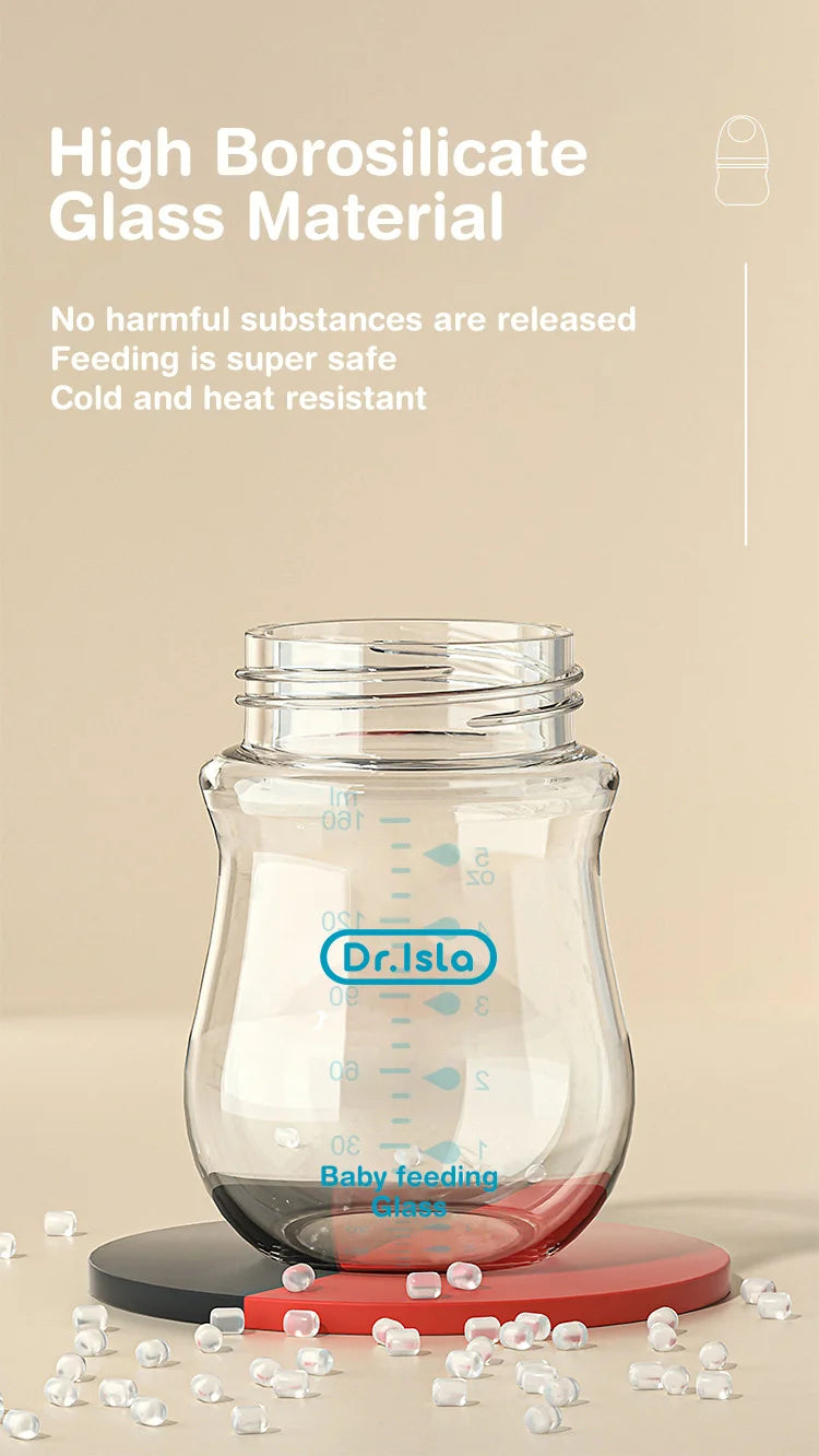 Anti-Choke Glass Baby Bottle 160ml