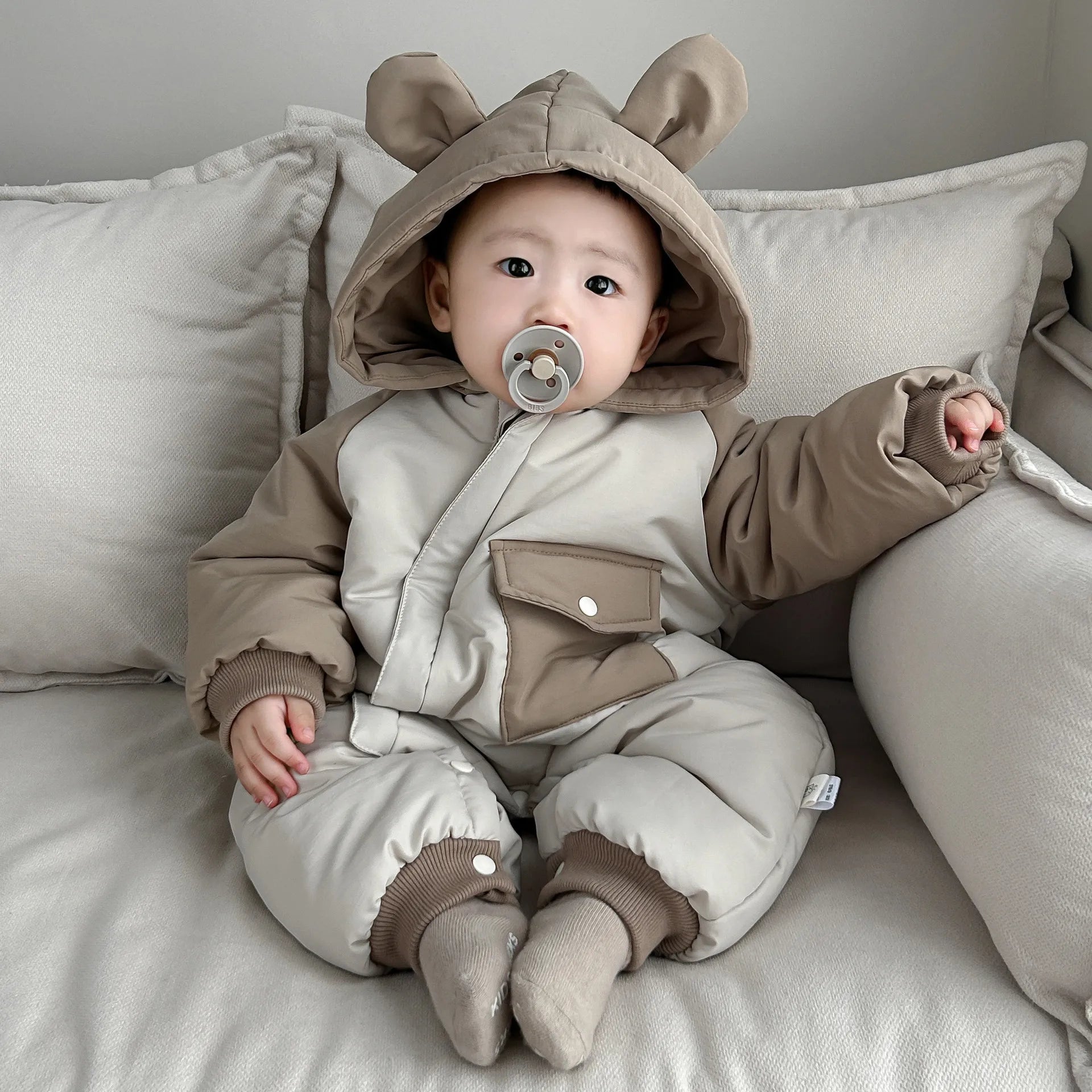 Velvet Baby Snowsuit Romper