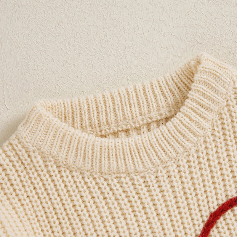 Bowknot Embroidery Pullover