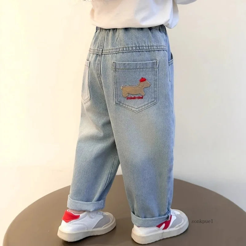 Butterfly Embroidery Jeans