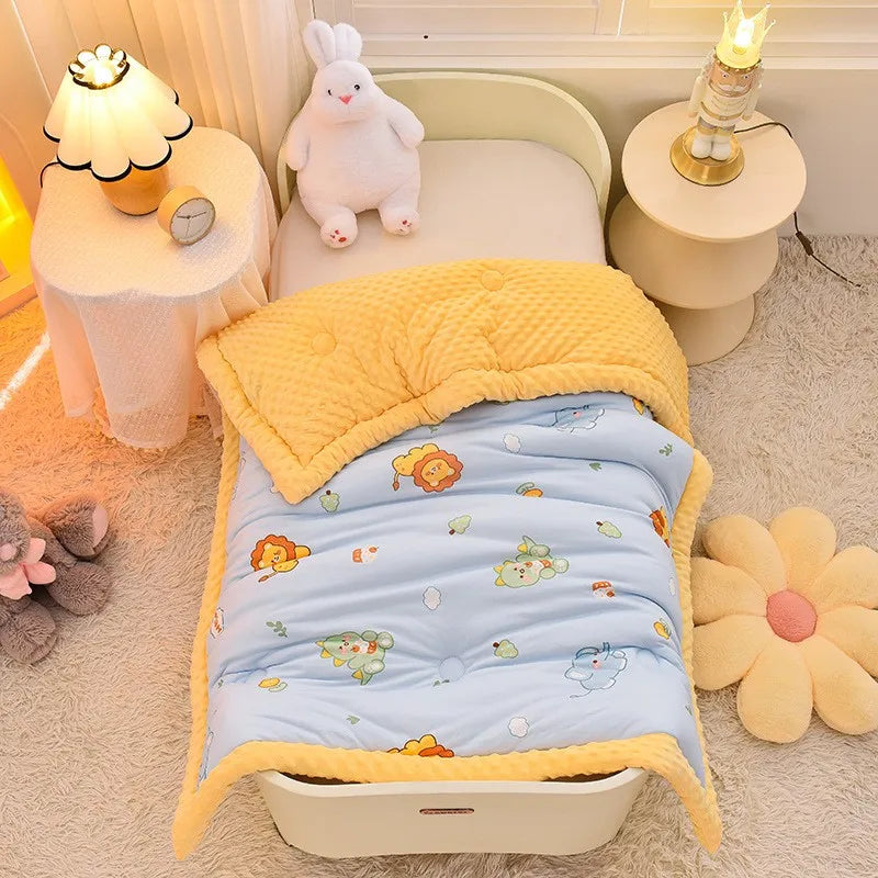 Winter Warm Baby Quilt Comforter Quilted Blanket Summer Soft Nap Cover Bed Thick Blanket Newborn Infant Swaddle Wrap Bedding