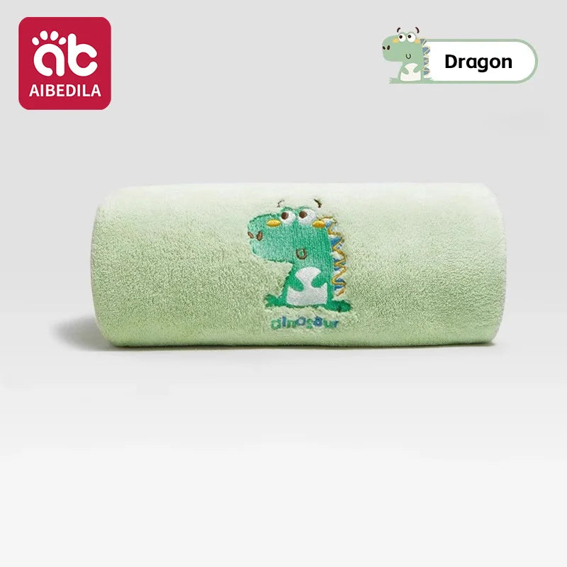 AIBEDILA Toddler Bathrobe Infant children's Coral Velvet Embroidery Bath Towel Soft Skin-friendly Absorbent Towels Kid's Bathing