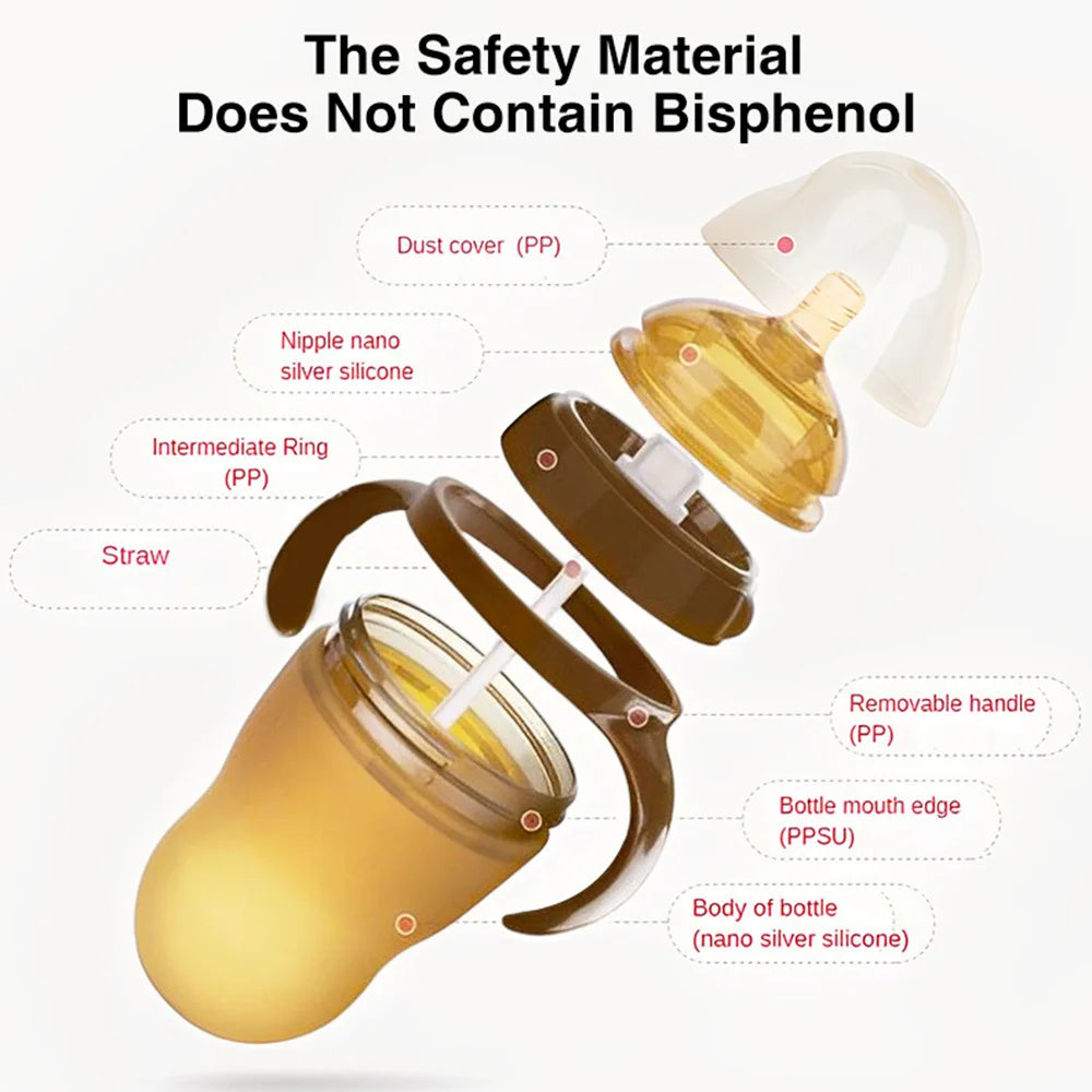 Portable Silicone Baby Bottle 250ml