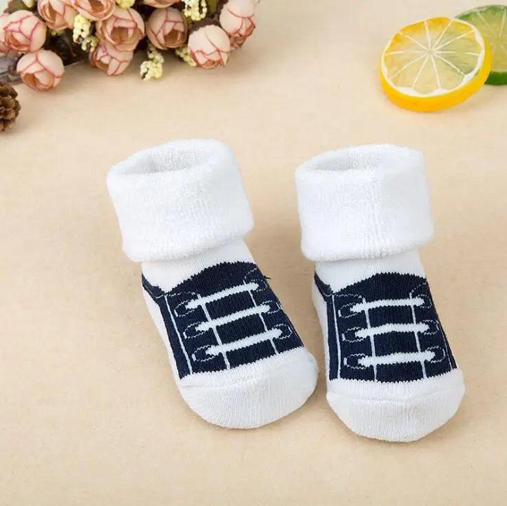 21 Color Baby Socks Boy Girl Winter Cute Bear Puppy Newborn Kids Children Infant Toddler Terry Warm Slipper Striped  Star Dot