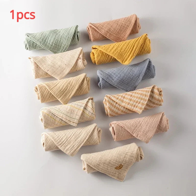 1/5PC Baby Towel Soft Cotton Gauze Baby Washcloth Stuff Muslin Squares Towels Infant Hand Bath Shower Face Towels NewBorn Items
