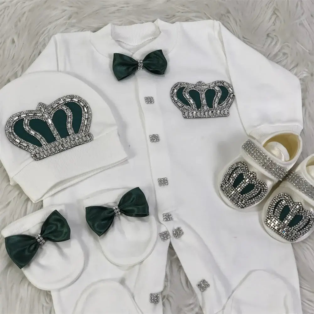 4pcs Butterfly Jewelry Baby Romper Set