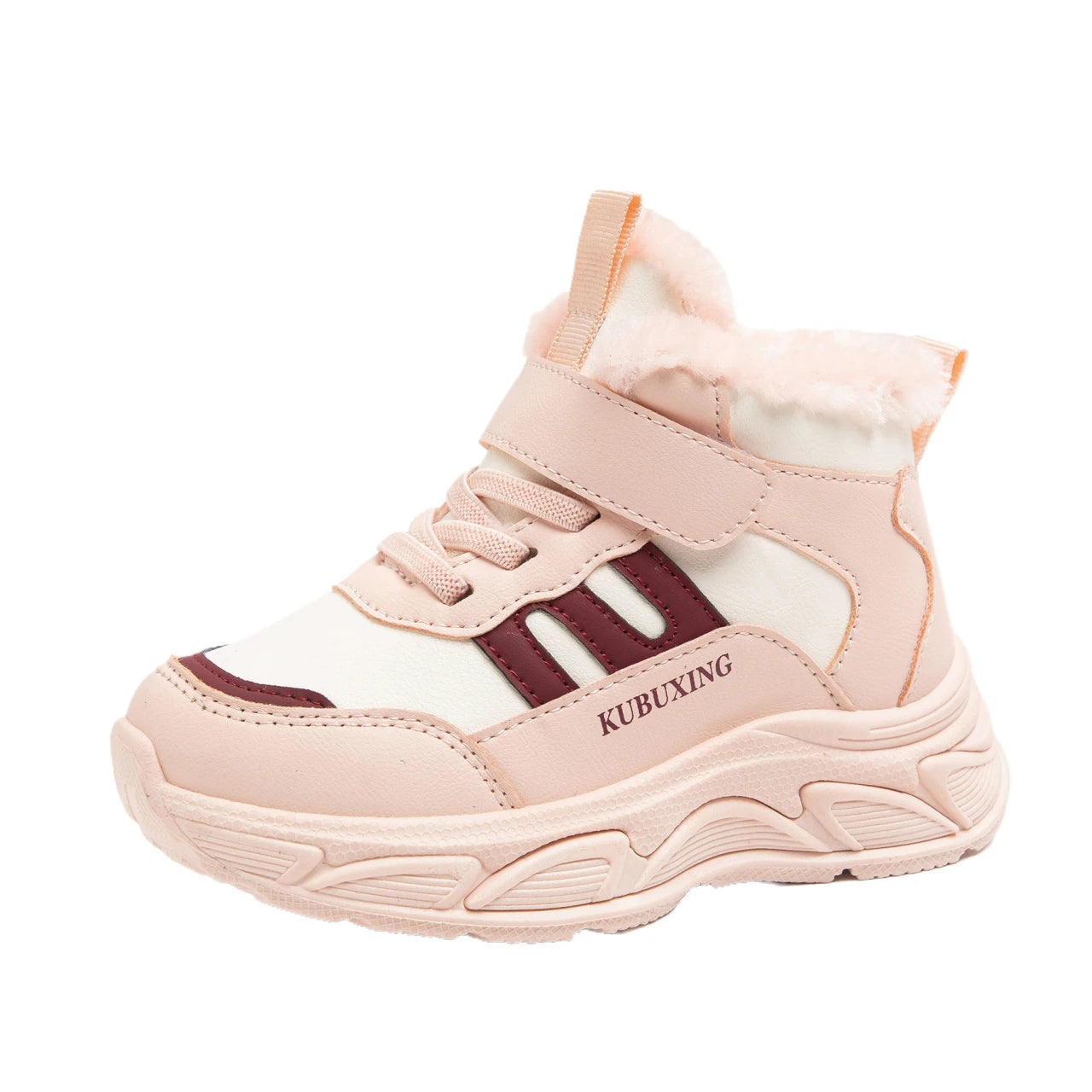 Warm Children Snow Boots Warm Girls Sneaker Plush Outdoor Walking Sports Kids Fashion Platform Fur Girls Shoes