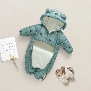 Hooded Velvet Snowsuit