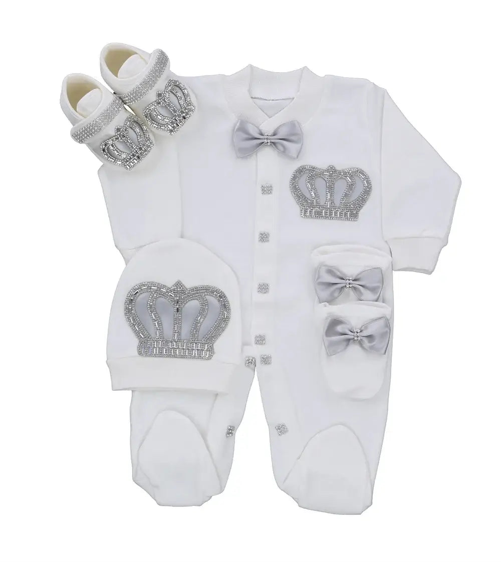 4pcs Butterfly Jewelry Baby Romper Set