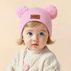 3pcs Kids Knitted Pompom Baby Hats