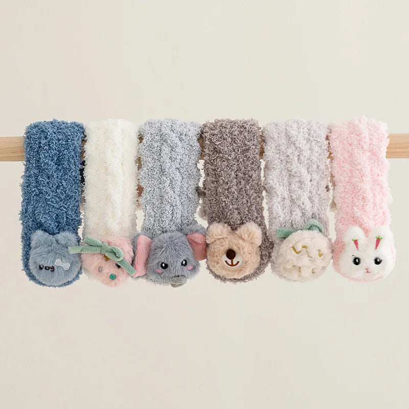 Coral Velvet Baby Knee High Socks