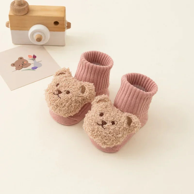 Cute Cartoon Bear Baby Socks 0-1Y